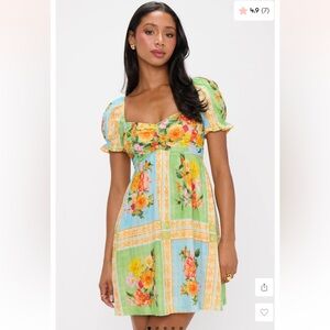 Show Me Your MuMu Annabelle Mini Dress Country Bouquet NWT, Large